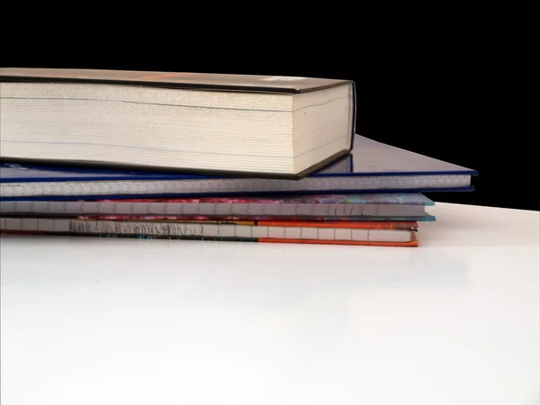 Books on desk in school — Stock Photo, Image