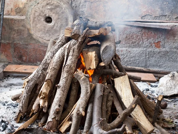 Fireplace background — Stock Photo, Image