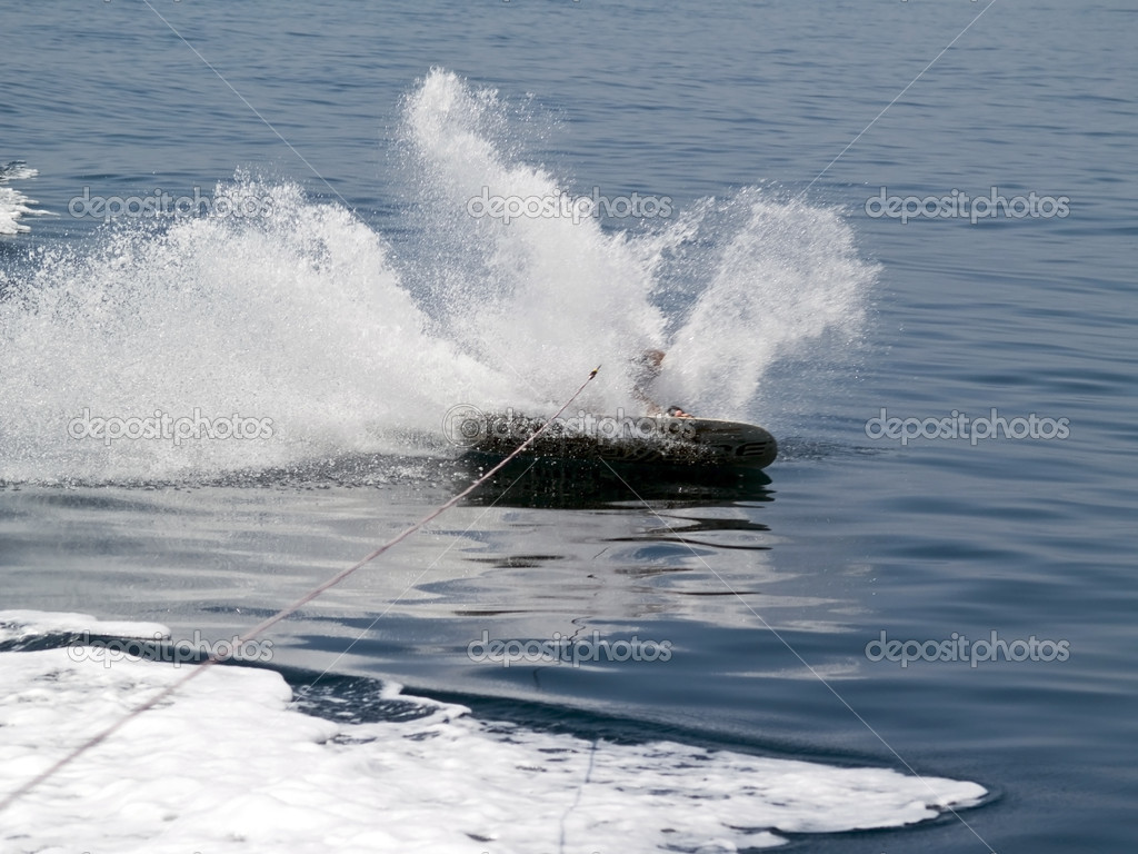 Wakeboard crash on sea — Stock Photo © MaZvone 13422431