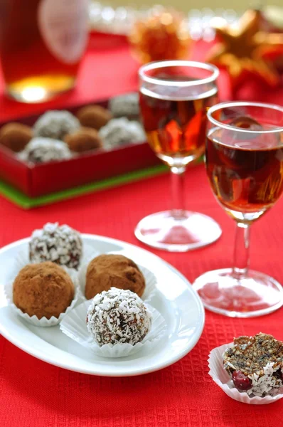 Prune and Nut Truffles — Stock Photo, Image