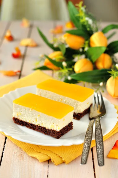 オレンジ クォーク ケーキ — ストック写真