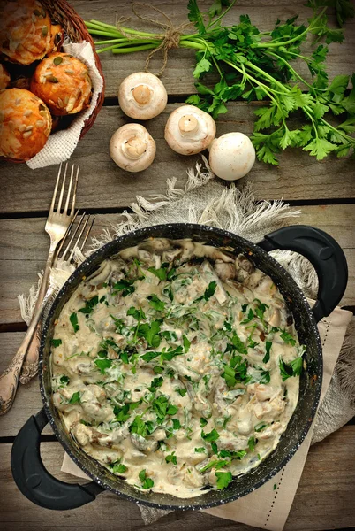 Jaterní stroganoff — Stock fotografie