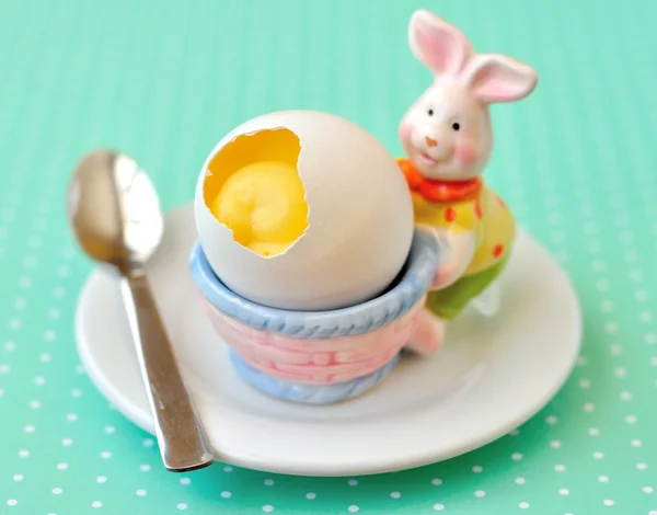Orange Custard in Egg Shell — Stock Photo, Image