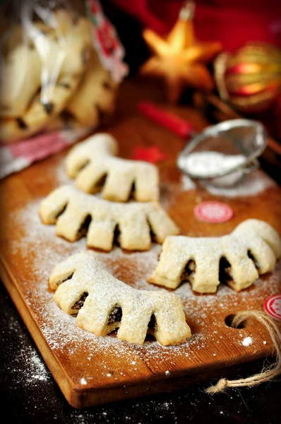 Cuddureddi, Sicilian Christmas Cookies, vintage effect — Stock Photo, Image