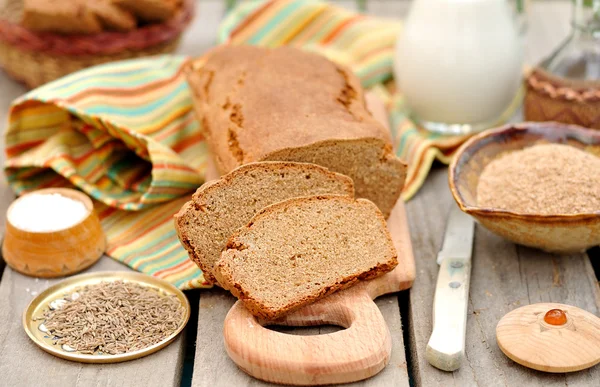 Pão de centeio fatiado Pão — Fotografia de Stock
