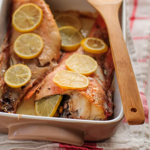 Rock Fish Baked with Lemon