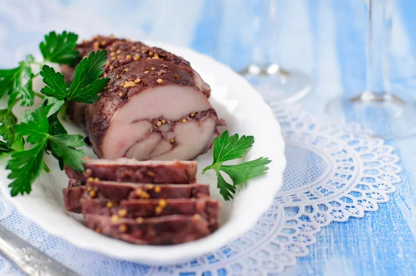 Chicken Breast Fillet Pastrami — Stock Photo, Image