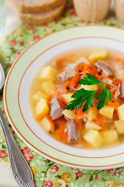 Russian Sauerkraut Soup, Shchi (Stchi) — Stock Photo, Image