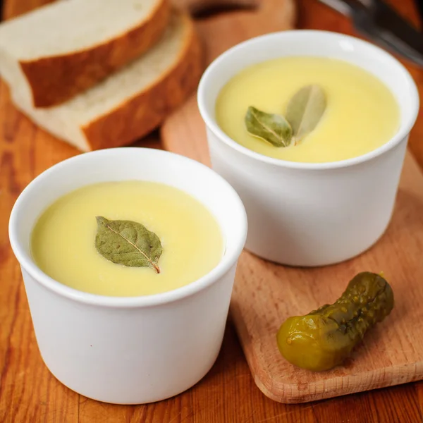Baked Chicken Liver Pate Topped with Melted Butter, vintage effe — Stock Photo, Image