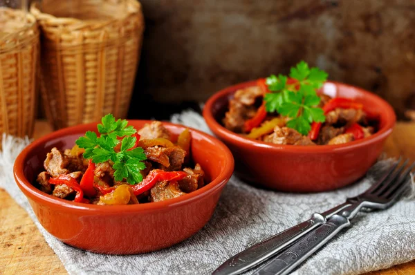 Mexikanska fläsk och paprika gryta — Stockfoto