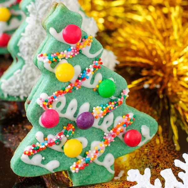 Biscoitos de árvore de Natal — Fotografia de Stock