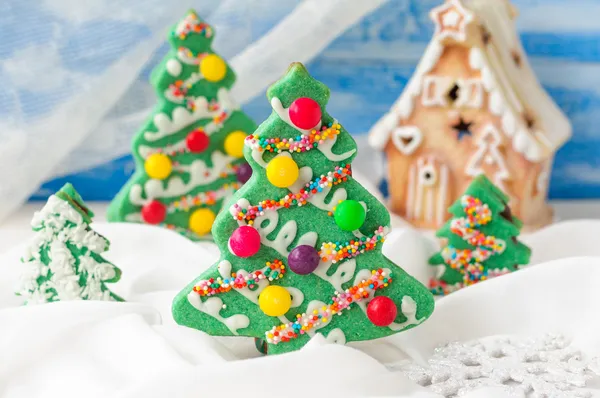 Christmas Tree Cookies — Stock Photo, Image