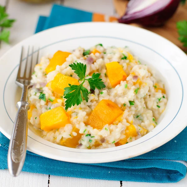 Kürbisrisotto — Stockfoto