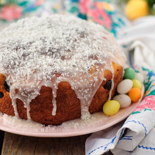 Kulitch (kulich), Rus Paskalya ekmek — Stok fotoğraf