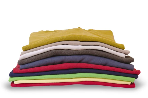 Stack of folded clothes — Stock Photo, Image