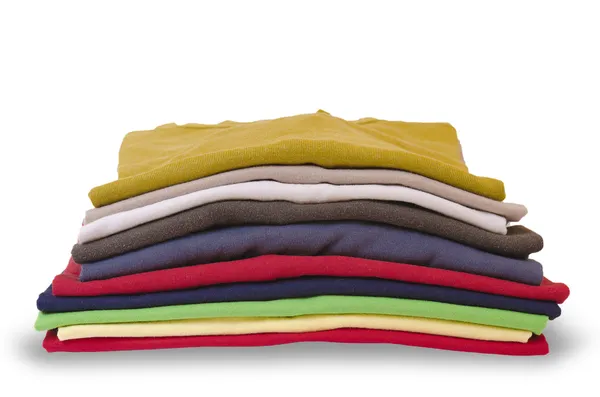 Stack of folded clothes Royalty Free Stock Photos