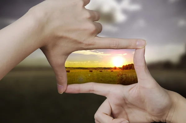 Duidelijke visie van een zonsondergang — Stockfoto