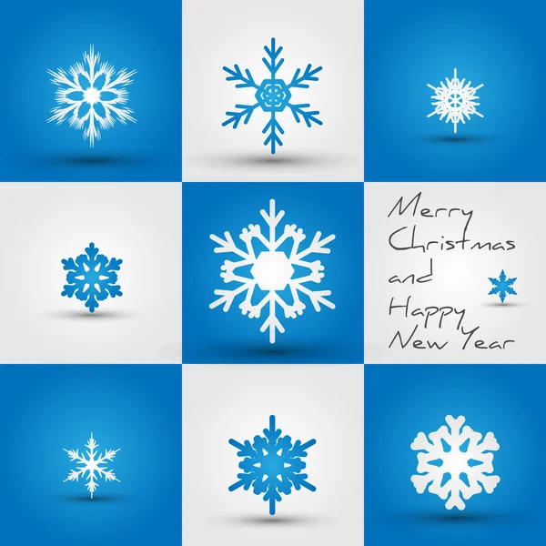 Snowflakes_square — Stock Vector