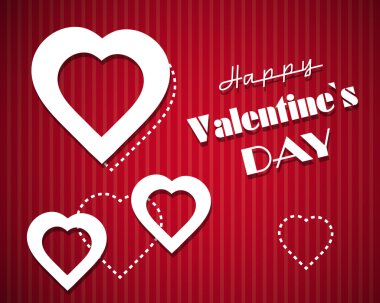 pembe çizgili retro kartı