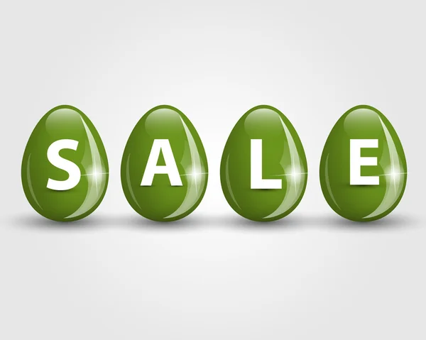 Sprzedaż jaj zielony — Wektor stockowy