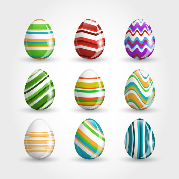 striped easter eggs