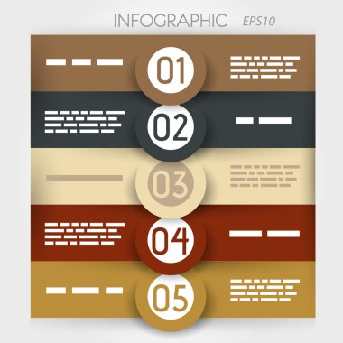 Infographic beş seçenekleri'nde orta büyük Yüzükler
