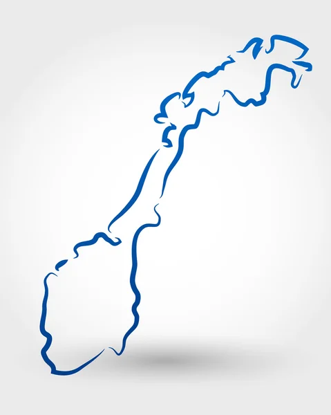 Norwegen — Stockvektor