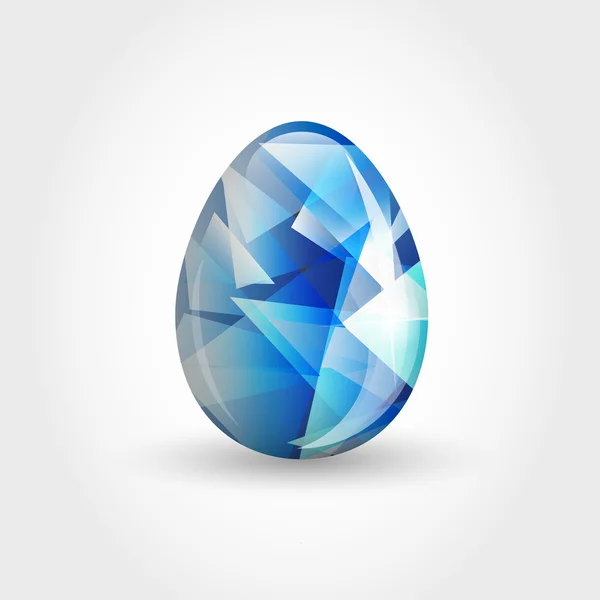 Oeuf cristal bleu — Image vectorielle