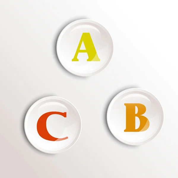 Orange runde Buchstaben — Stockvektor
