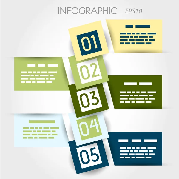 Infografica a bolla quadrata — Vettoriale Stock