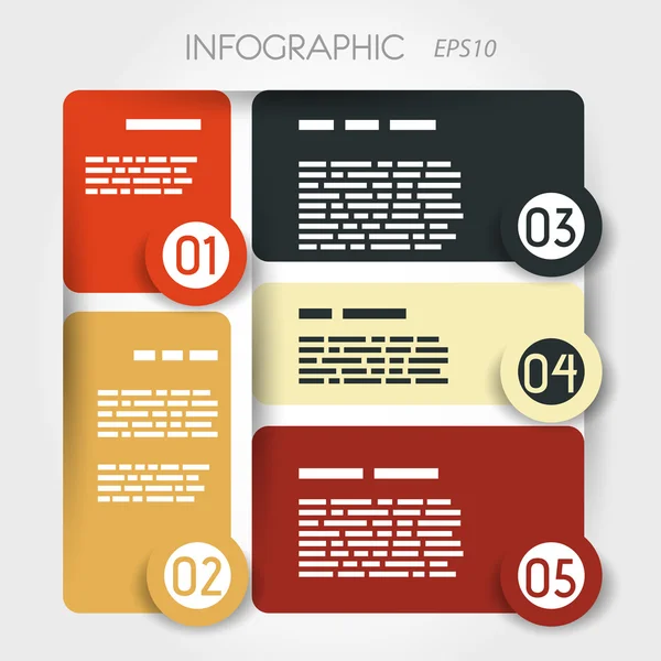 Afgerond vierkant presentatie infographic — Stockvector