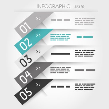 gri ve turkuaz beş oblik etiket seçenekleri