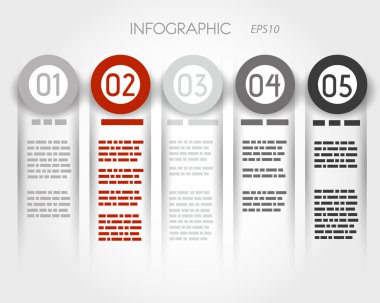 gri ve turkuaz circel Infographic çiçek