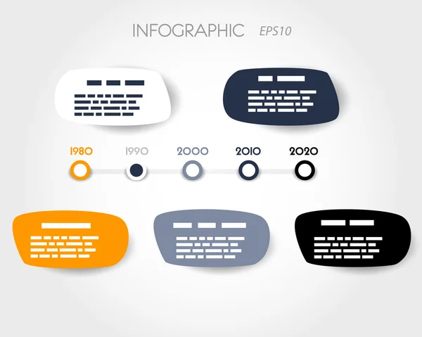 Kabarcık Infographic zaman çizelgesi — Stok Vektör