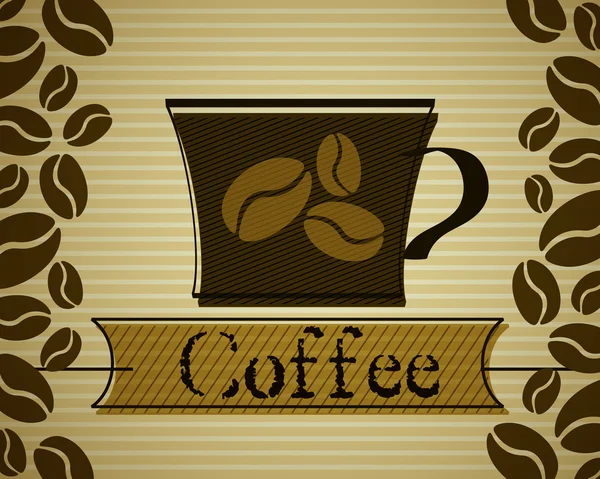 Copa de café Vintage — Archivo Imágenes Vectoriales