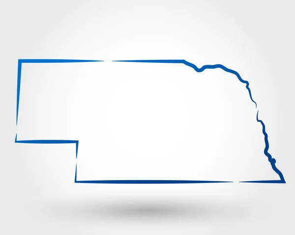 Nebraska — Vector de stock