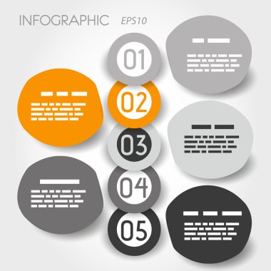 Turuncu büyük balon Infographic büyük yüzük