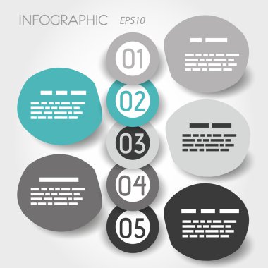 turquoisebig kabarcık Infographic büyük yüzük
