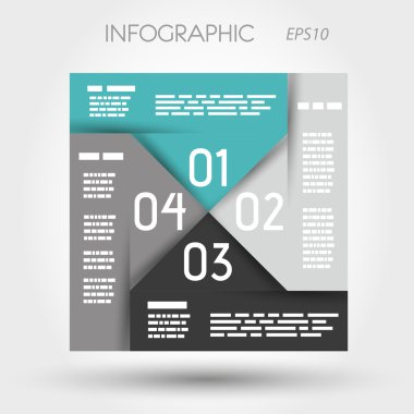 Turkuaz Infographic kare pervane