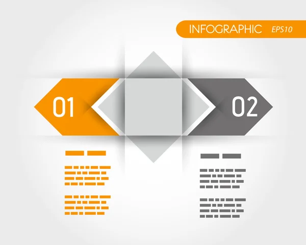 Flèches orange deux options — Image vectorielle