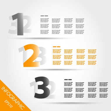 Turuncu üç numarası Infographic seçenekleri