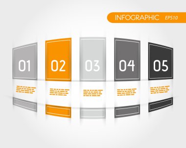 orange rounded infogrpahics with fringe clipart