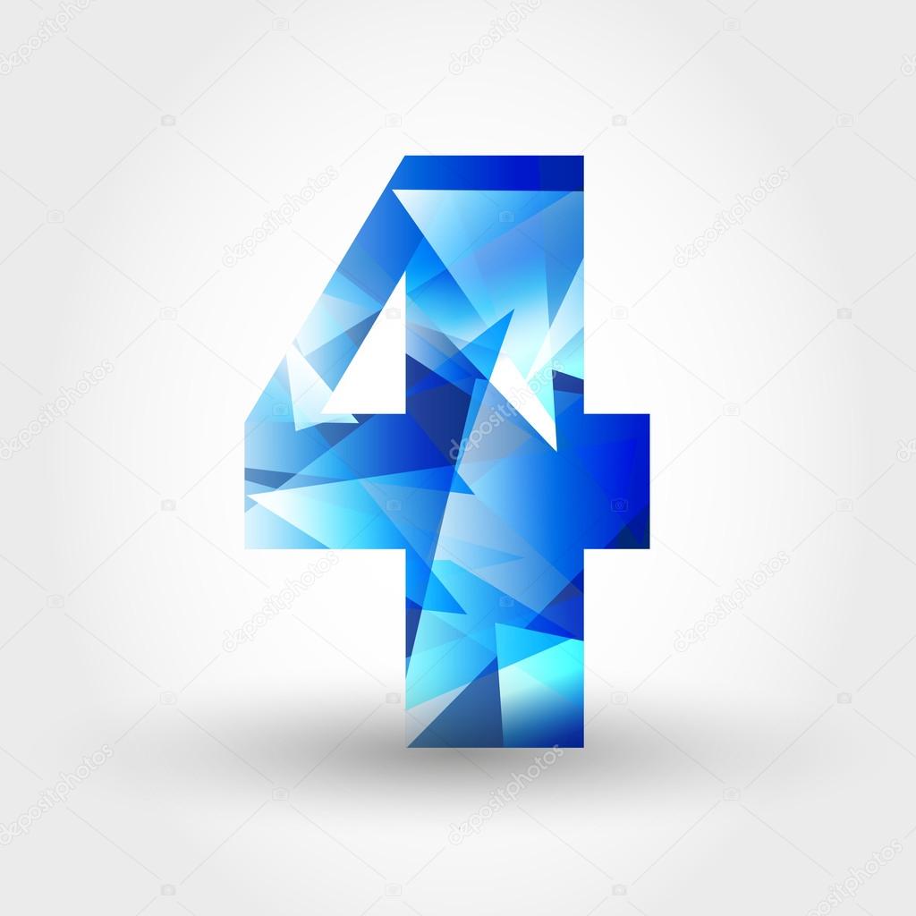 blue crystalline number 4