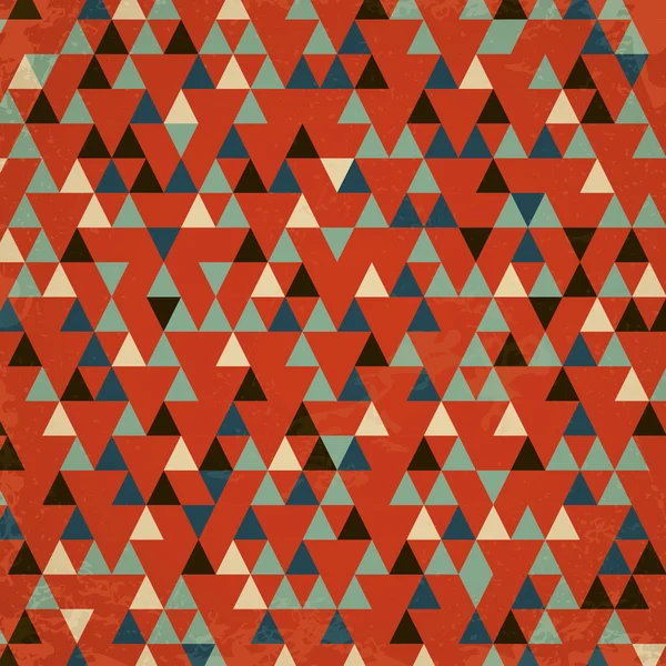 Fondo triangular retro rojo — Vector de stock