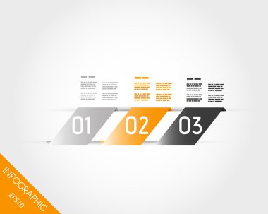 Üç turuncu oblik çıkartmaları