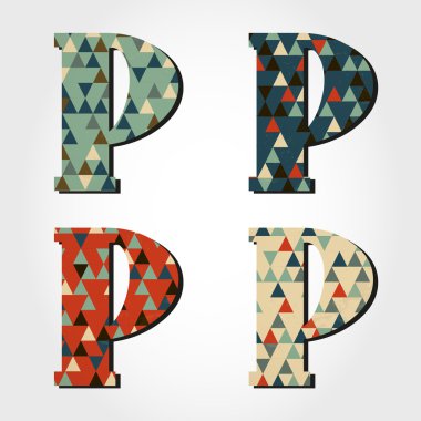 Retro harf p
