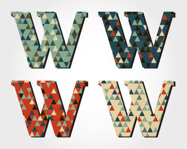 Retro harf w