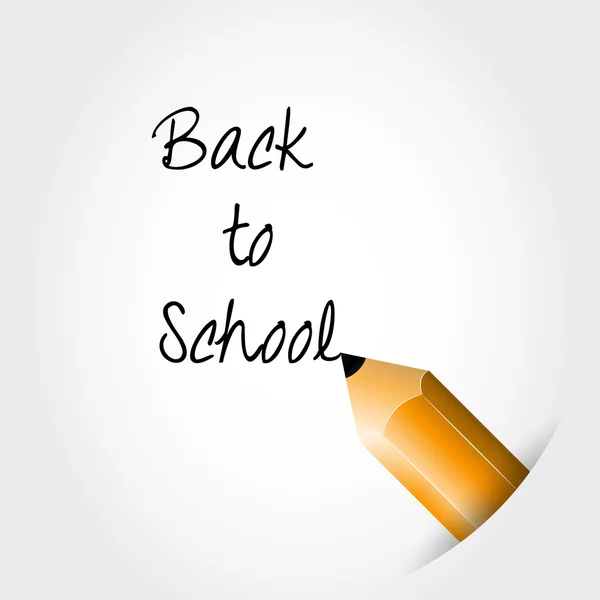 Back to school pencil — Stock Vector