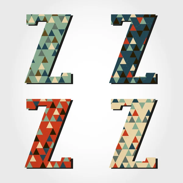 Retro letter Z — Stock Vector