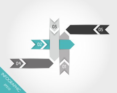 numaraları ile turkuaz okları elemanları